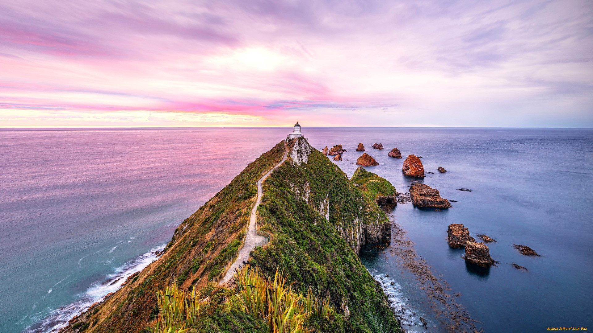 nugget point lighthouse, new zealand, , , nugget, point, lighthouse, new, zealand